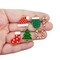 Enamel Christmas Charms, 6 Pairs, Winter Holiday Metal Charms, 12 pcs, Adorabilities